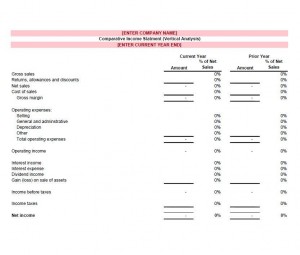 Income Statement Template Blank