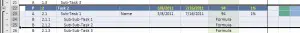 Gantt Chart Primary Task