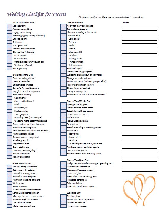 free excel wedding planning checklist template