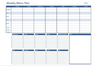 menu plan