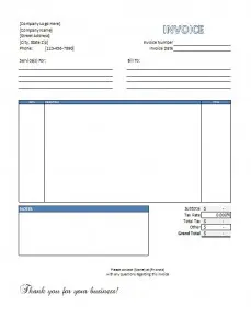 invoice template - service v2