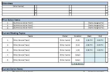 Meeting Agenda