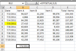 Excel Offset Function 1
