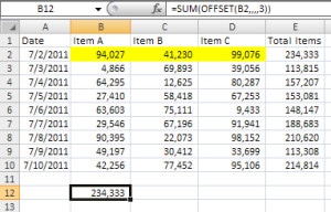 Excel Offset Function 4