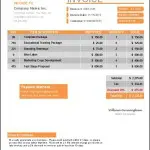 Invoice Template Everest Orange