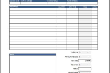 Purchase Order Template