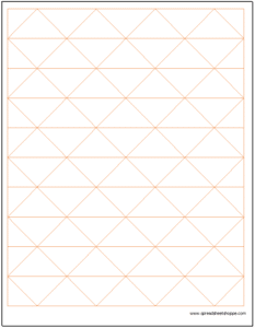 Axonoetric Graph Paper with Horizontal Lines