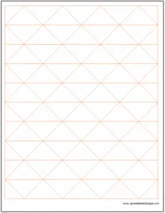 Axonoetric Graph Paper with Horizontal Lines