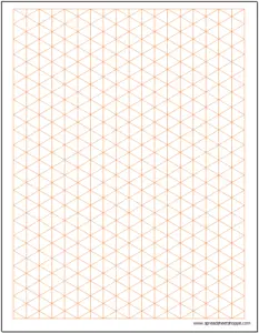 Graph Paper - Isometric .5 inch Excel Template