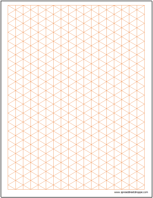 isometric graph paper template httpswwwspreadsheetshoppecom