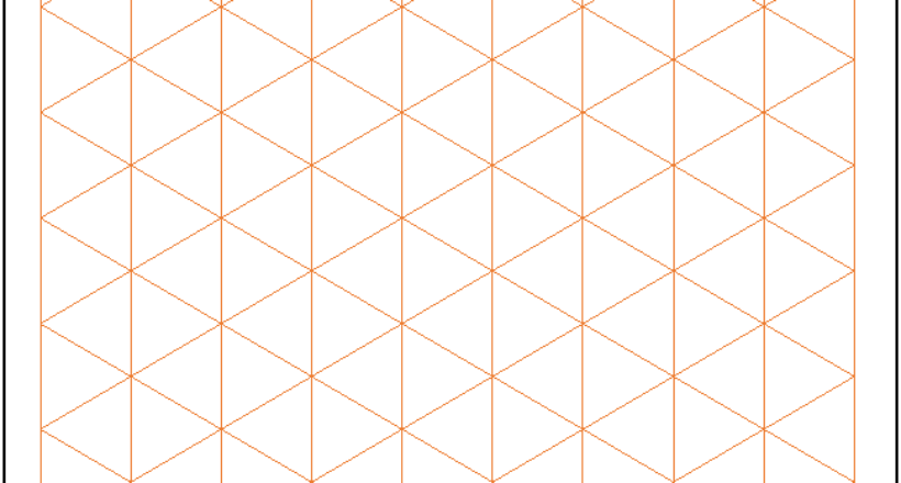 Graph Paper - Isometric 1 inch Excel Template