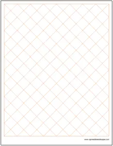 Diamond Graph Paper Excel Template