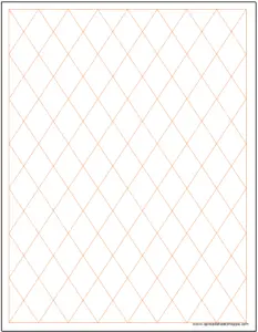 Diamond Rhombus Graph Paper Excel Template