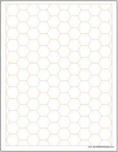 Hexagonal Graph Paper Excel Template