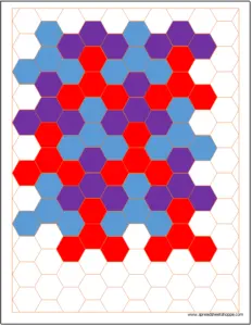 Hexagonal Tessellation Graph Paper Example