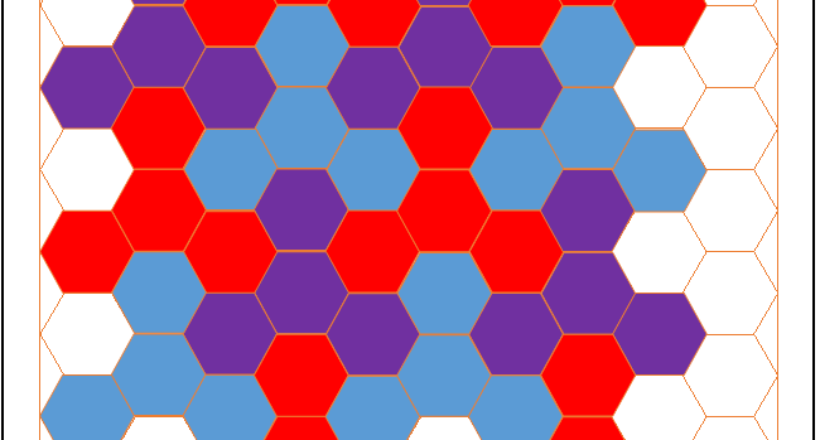 Hexagonal Tessellation Graph Paper Example