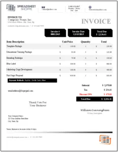 Denali Invoice Template - Black