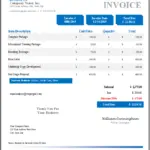 Denali Invoice Template - Blue