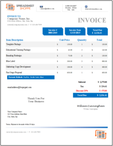 Denali Invoice Template - Blue
