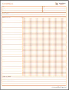 Cornell Notes with Graph