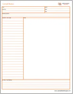 Cornell Notes with Open Space