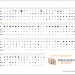 Icon Font Cheat Sheet - Excel