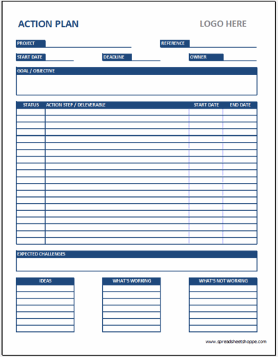 Action Plan Template Download