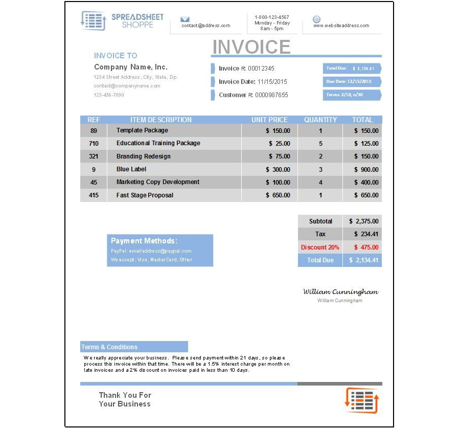 Premium Invoice Download (EverestBlue)